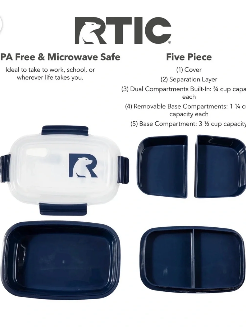 RTIC Food Container- BPA free, microwave safe- set of 3